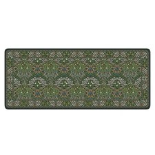 Large Floral Desk Mat 35.4x15.7in Water Resistant Non-slip Gray Office Mouse Pad picture