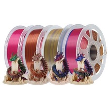 Kingroon 4KG Silk PLA Filament, Tri Color PLA Filament, Multicolor 3D Printer... picture