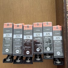 Genuine Canon PGI-225 PGBK Black Ink Cartridges OEM Sealed Lot of 6 picture