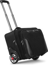 Rolling Briefcase for Men, Large Rolling Laptop Bag with Big Wheels Fits 17.3 In picture