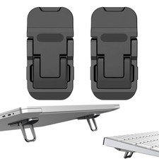 2 Pcs Zinc Alloy Foldable Laptop Stands, Portable Computer Keyboard Riser Fee... picture