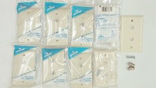 9  Coax Wall Plates 80782-I,  40982-I 2-F Connector Leviton, Ivory, TPCATV2I picture