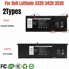 G91J0/V6W33 Battery For Dell Inspiron 3510 3511 3515 5310 5410 5418 5510 5515 picture