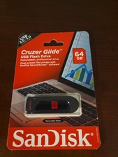 NEW San Disk Cruzer Glide USB 2.0 Flash Drive 64GB Factory Sealed picture