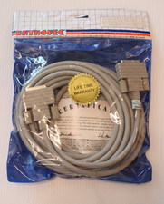 Vintage DATASPEC RS232 25 pin male to female computer cable 25' long Taiwan picture