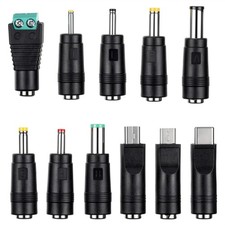 Universal 11 Pcs DC Connectors Plug, Power Adapter 5.5 mm x 2.1 mm Female Bas... picture