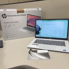 HP 14 inch HD Chromebook Laptop Intel Processor N200 4GB RAM 128GB (For Parts) picture