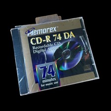 Memorex Recordable CDs CD-R 74 DA -- Lot of 5 Made in JAPAN 1998 Sealed picture