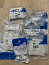 Leviton 42080 Lot White 2Gang Wallplate 1- 12 Port, 2-4 Port, 5-6 Port, 10 Blank picture