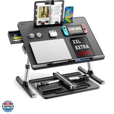 Laptop Bed Tray Desk, X-Large Adjustable Laptop Table, Foldable Laptop Desk w... picture