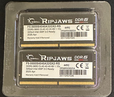 G.SKILL Ripjaws 64GB 2x32GB DDR5-5600 CL40 SODIMM Laptop F5-5600S4040A32GX2-RS picture