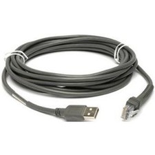 Zebra CBA-U30-S15ZBR 15FT Replacement USB Data Transfer SCANNER Cable Grey Black picture