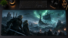 The Witcher 3 Wild Hunt XXL Mousepad Geralt Dark Fantasy Desk Mat picture