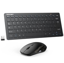TECKNET Wireless Keyboard Mouse Combo Mini 2.4GHz Silent Quiet PC Mac Laptop picture