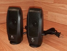 Logitech (S-120) Left & Right Wired Computer Speakers With Volume Control *READ* picture