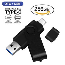 256GB Black Type C Flash Drive 2 in 1 OTG USB 3.0+USB C Memory Stick Thumb Drive picture