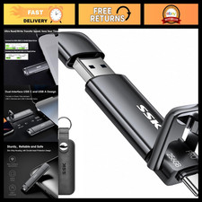 256GB USB SSD Flash Drive, 1000MB/s Dual USB C & A, High-Speed Storage Stick picture