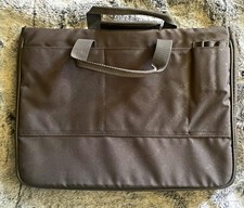 U.S. Luggage New York Vintage Black Nylon 14in Laptop Padded Briefcase picture