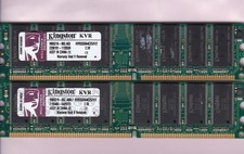 1GB 2x512MB PC-2700 KINGSTON KVR333X64C25/512 DDR-333 RAM MEMORY KIT DDR1 DIMM picture