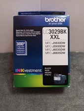GENUINE BROTHER LC 3029BK BLACK INK CARTRIDGE XXL SEALED. OEM  picture