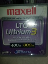 MAXELL LTO Ultrium 3 Data Cartridge, 400/800GB,  1/2