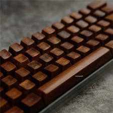 Rosewood Wooden OEM Cross Shaft Keycaps for 60/87/108 Mechanical Keyboard Keypad picture