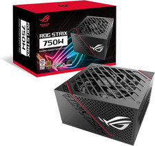 ASUS ROG Strix 750 Fully Modular 80 plus Gold 750W ATX Power Supply with 0Db Axi picture