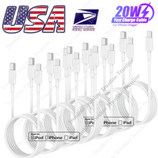 Bulk Lot 20W PD USB C Fast Charger Cable Type C Data Cord For iPhone 14 13 12 11 picture