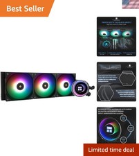 Elegant 360mm Black ARGB CPU Cooler - Silent Operation & Enhanced Cooling picture