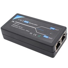 POE Extender 2 Port PoE-Powered PoE-sourcing ethernet Switch Repeater 100m 1 in picture