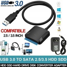 USB 3.0 to SATA External Drive Converter Adapter Cable for 2.5/3.5 Inch HDD SSD picture