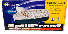 Memorex Windows XP Computer Keyboard TS1100 Spillproof Design Quiet Keys 2002 picture