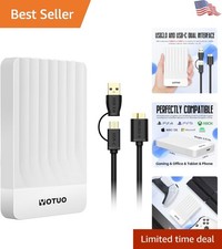 Compact 500GB External Hard Drive with USB 3.0 & USB-C - Plug & Play Convenience picture