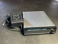 SupraModem 2400 Modem 50-2400-0 Vintage Supra with AC Adapter Power Supply picture