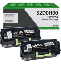 Lexmark 52D1000 Black High Yield Toner Cartridge, 2 Pack, 6,500 Pages picture