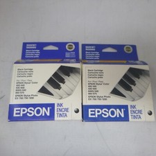 TWO Genuine Epson S020187/S020093 Black Ink Cartridge for Epson Stylus Expired picture