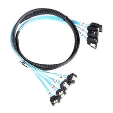 4 PCS 1M 3.3FT Thin Right Angle SATA III Cable 90 Degree Data Cord Replacement picture
