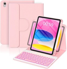 Case for iPad A16 11th & 10th Generation with 7-Color Backlit Keyboard & 360° Co picture