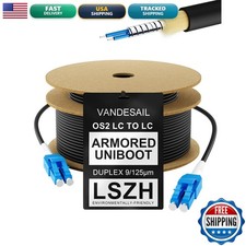 VANDESAIL 150M LC-LC Single Mode OS2 Armored Fiber Cable 492FT picture