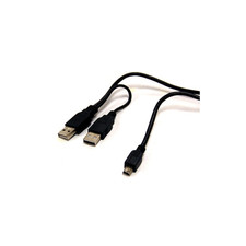 Bytecc USB2-HD201 2.0 Y cable, A male x 2 to Mini B 5pin male x1 picture