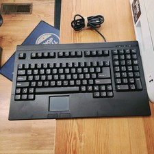 SOLIDTEK ACK-730U Wired USB Keyboard with Built In Mouse Pad KPF5864 - TESTED picture