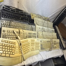 Lot of 13 Vintage Computer Keyboards Microsoft Dell HP NMB PS/2 Wired Untested picture