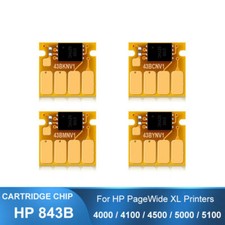 4pc HP 843B Ink Cartridge Chip For HP PageWide XL4000 4100 4500 5000 5100 picture