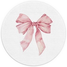 Cute Coquette Pink Bow Mouse Pad Preppy Girly Aesthetic Desk Mat 7.9x7.9 Inch picture