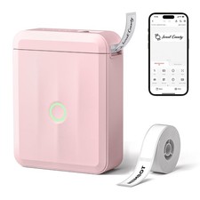 NIIMBOT D110 Mini Label Maker Machine with Tape for Home School, Pink picture