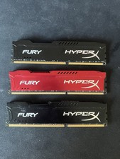 Kingston HyperX Fury 24GB Kit 3x8GB DDR3-1866 CL10 Desktop RAM HX318C10FBK picture