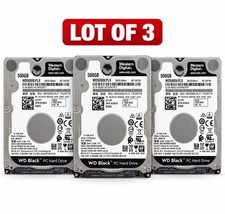 Western Digital WD Black 500GB WD5000LPLX 7200RPM 2.5” SATA HDD Lot of 3 Tested picture