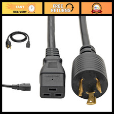 Heavy-Duty 14ft Power Cord 20A 12AWG IEC-320-C19 to NEMA L6-20P for PDU UPS picture