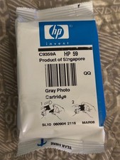 Genuine HP 59 Gray Photo Ink Cartridge New Sealed EXPIRED picture