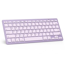 OMOTON Bluetooth Keyboard for Mac Slim Ergonomic Quiet Keys Wireless - Purple picture